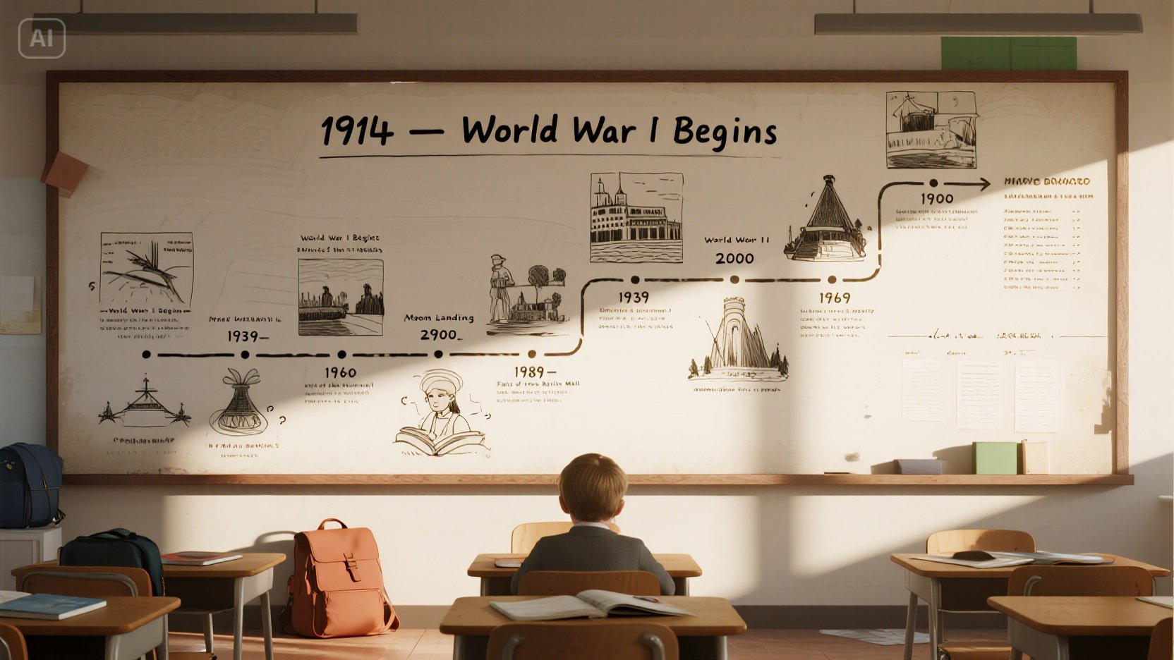 Poster ng timeline ng kasaysayan