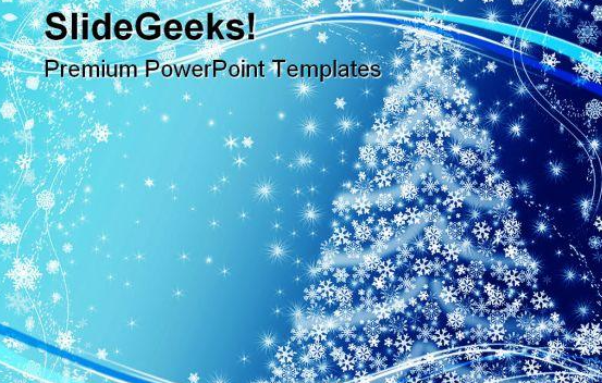 Frosty blue winter presentation template