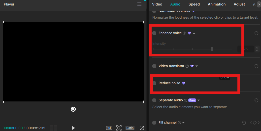 Improve audio clarity on CapCut