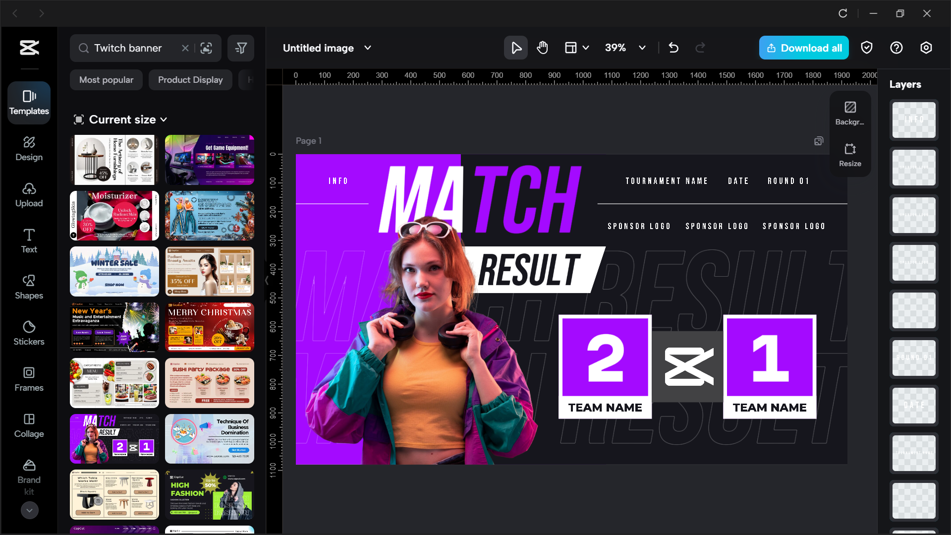 Interface of the CapCut desktop video editor