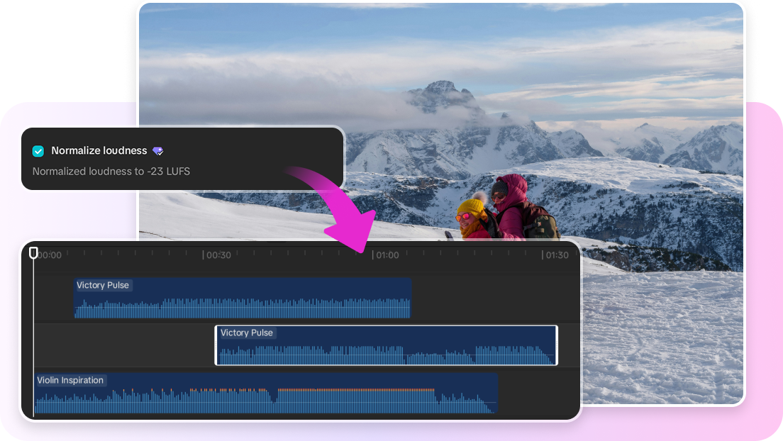 Normalize multiple clips with the CapCut loudness normalization tool.