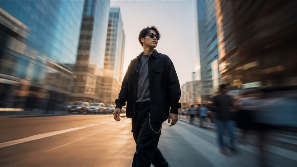 VS Editor 01 AI Video Editing — City Tracking Shot