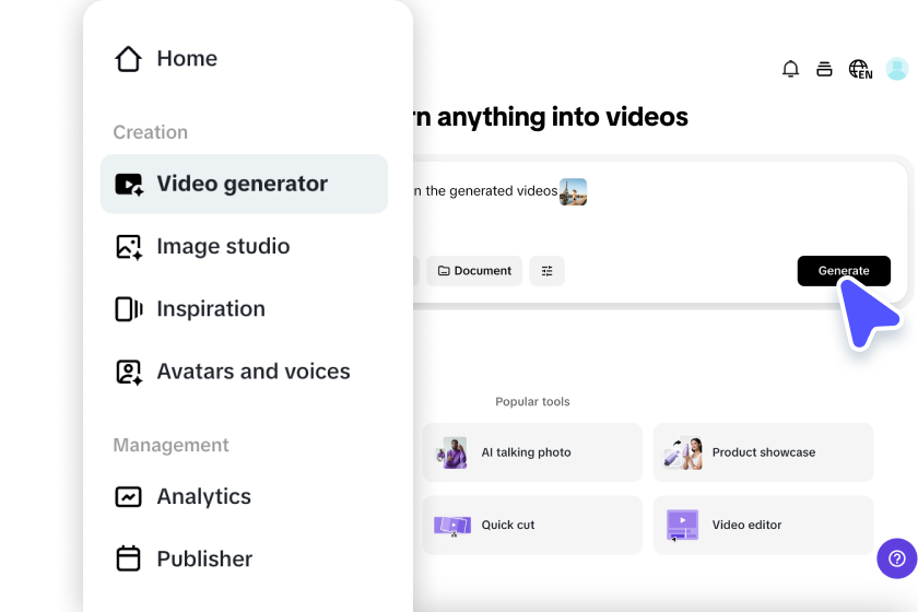 Turn anything into videos