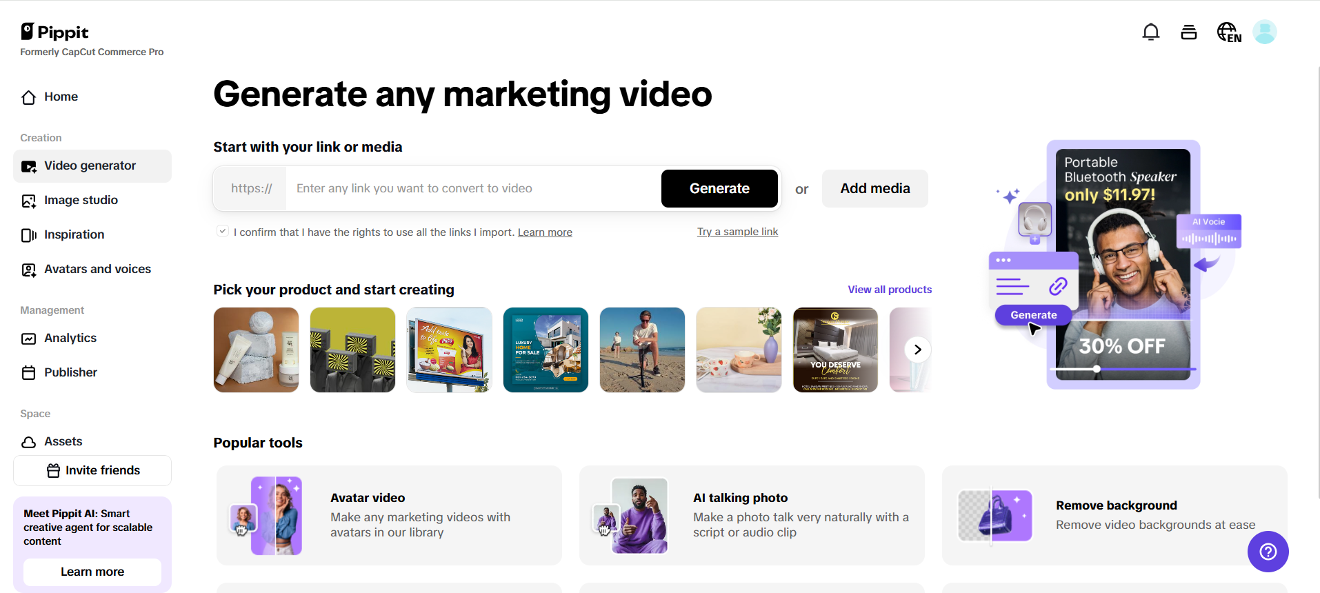 Isang pindot lang upang makabuo ng video