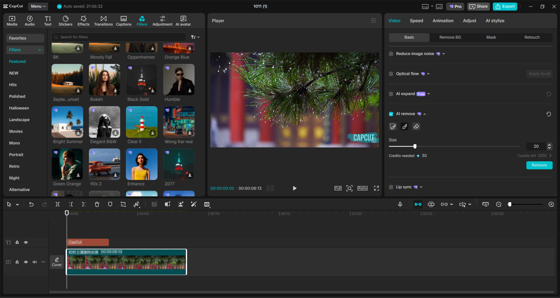 Interface of the CapCut desktop video editor - a quicker way to remove watermarks from videos