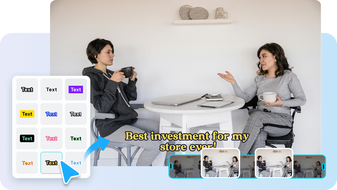 Quickly stylize & animate text over videos 