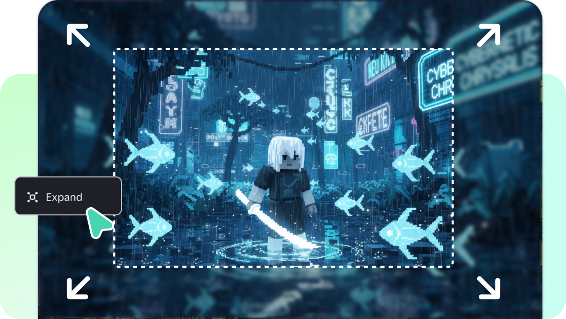  Edit blocky art images using AI tools