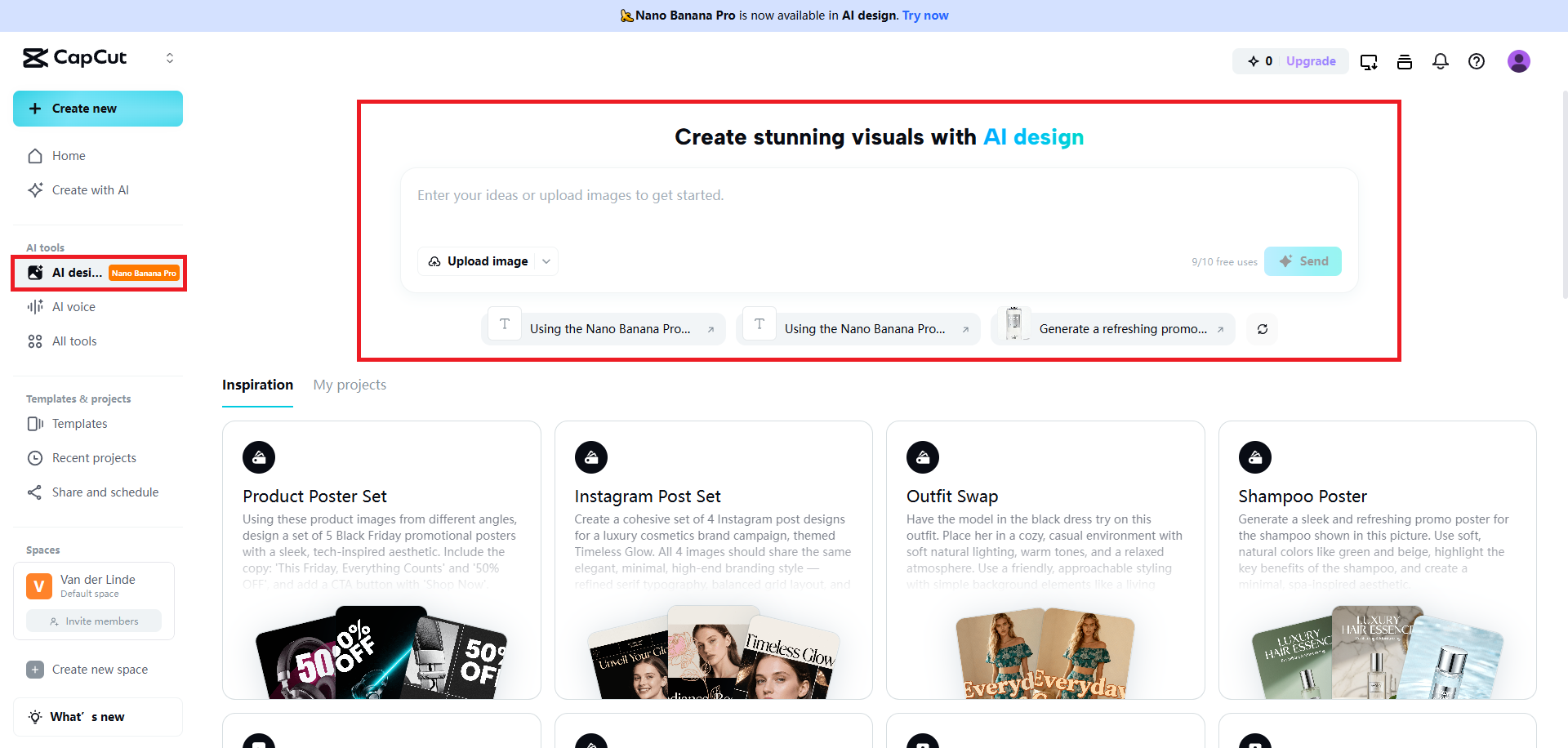 Select the AI design option