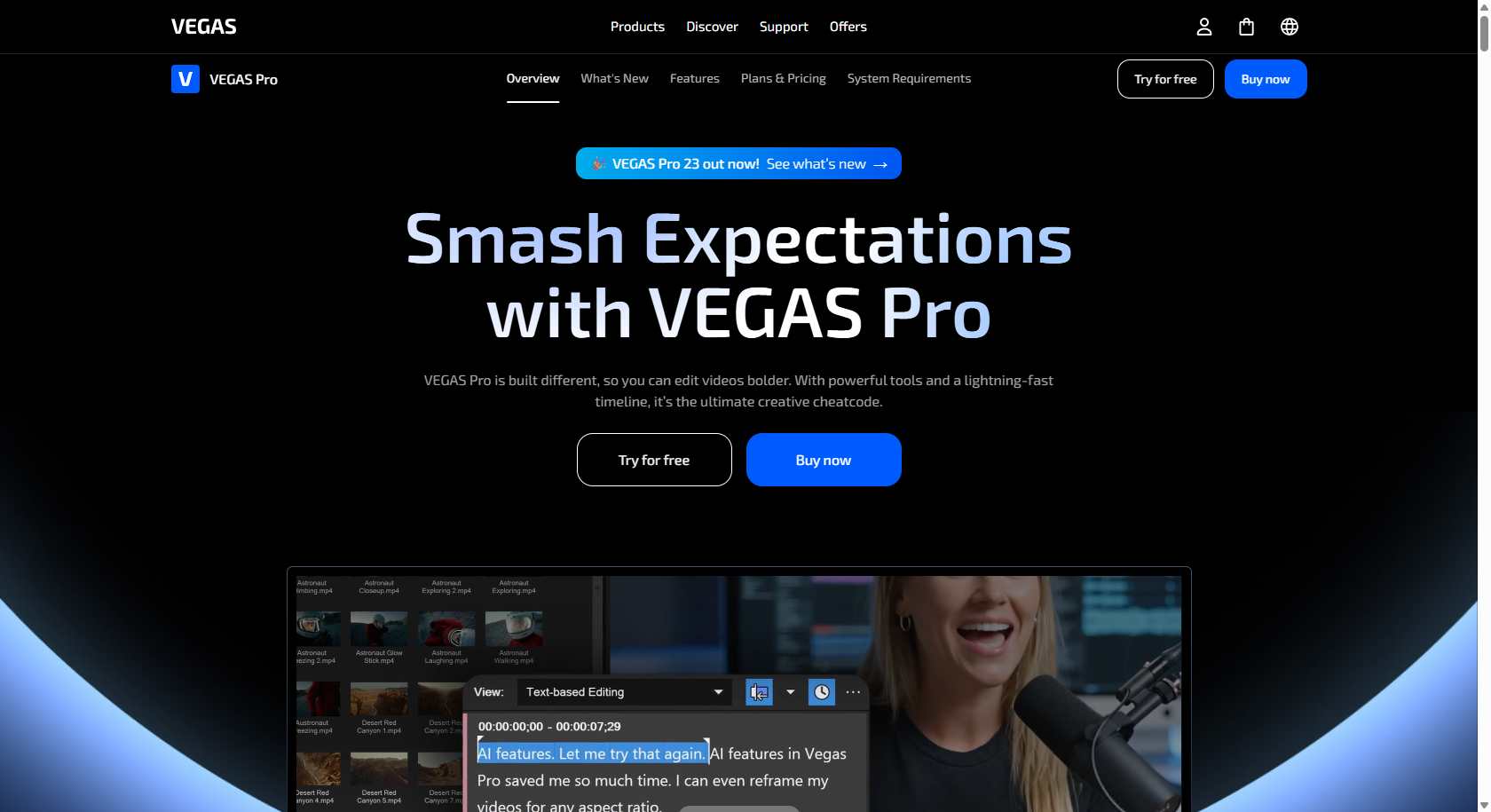 Penyunting video Vegas