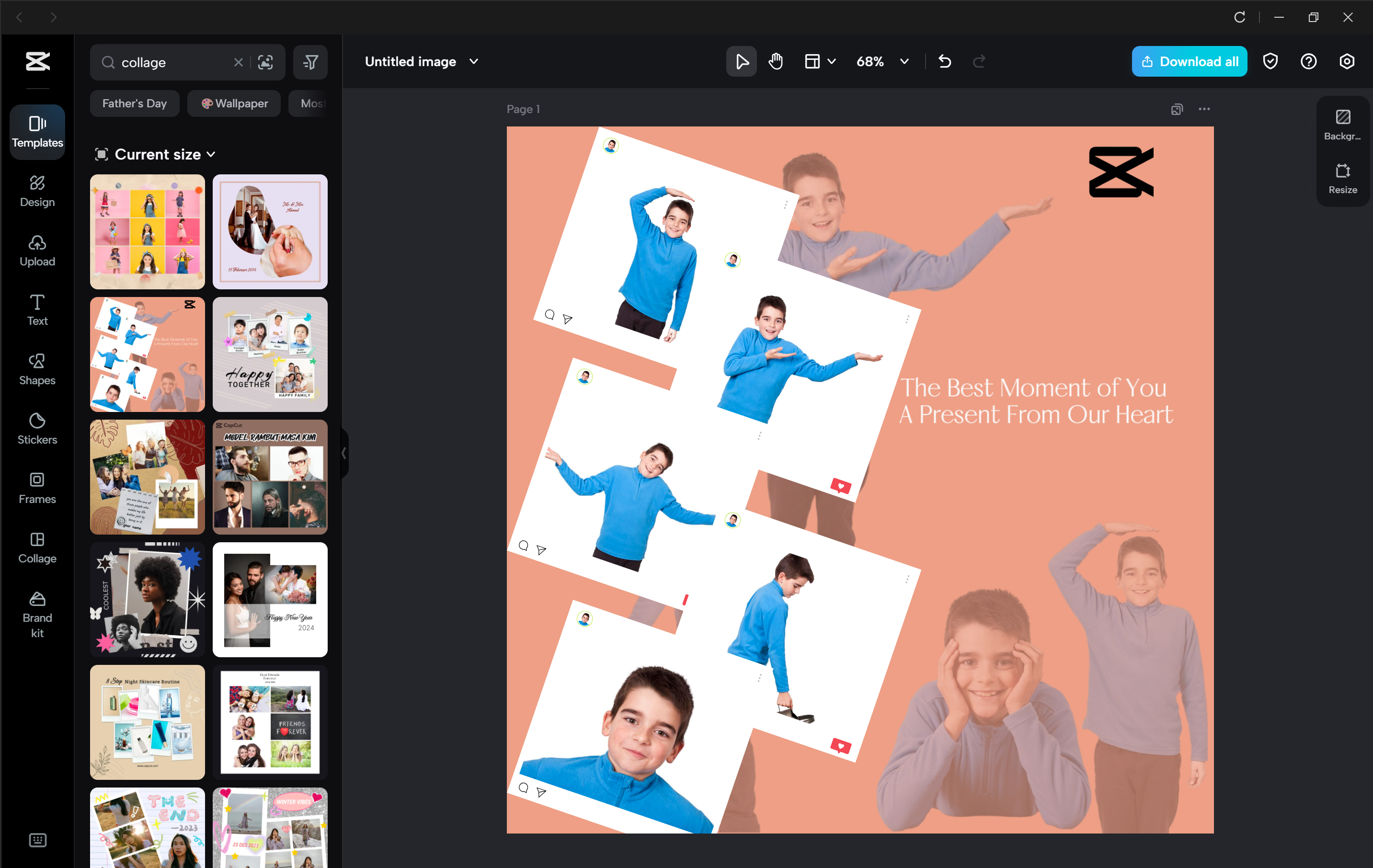 Éditeur de collage de photos gratuit sur CapCut desktop