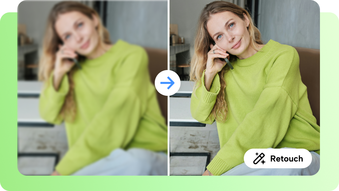 sharpen image with Intelligent Retouch