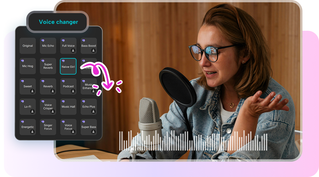 Preset girl voice characters in CapCut