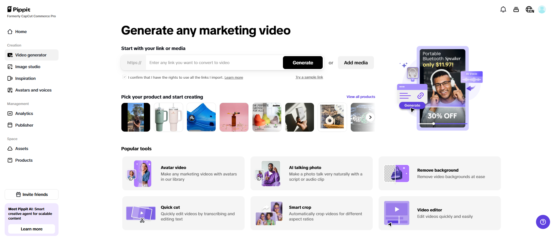 One-click video generation