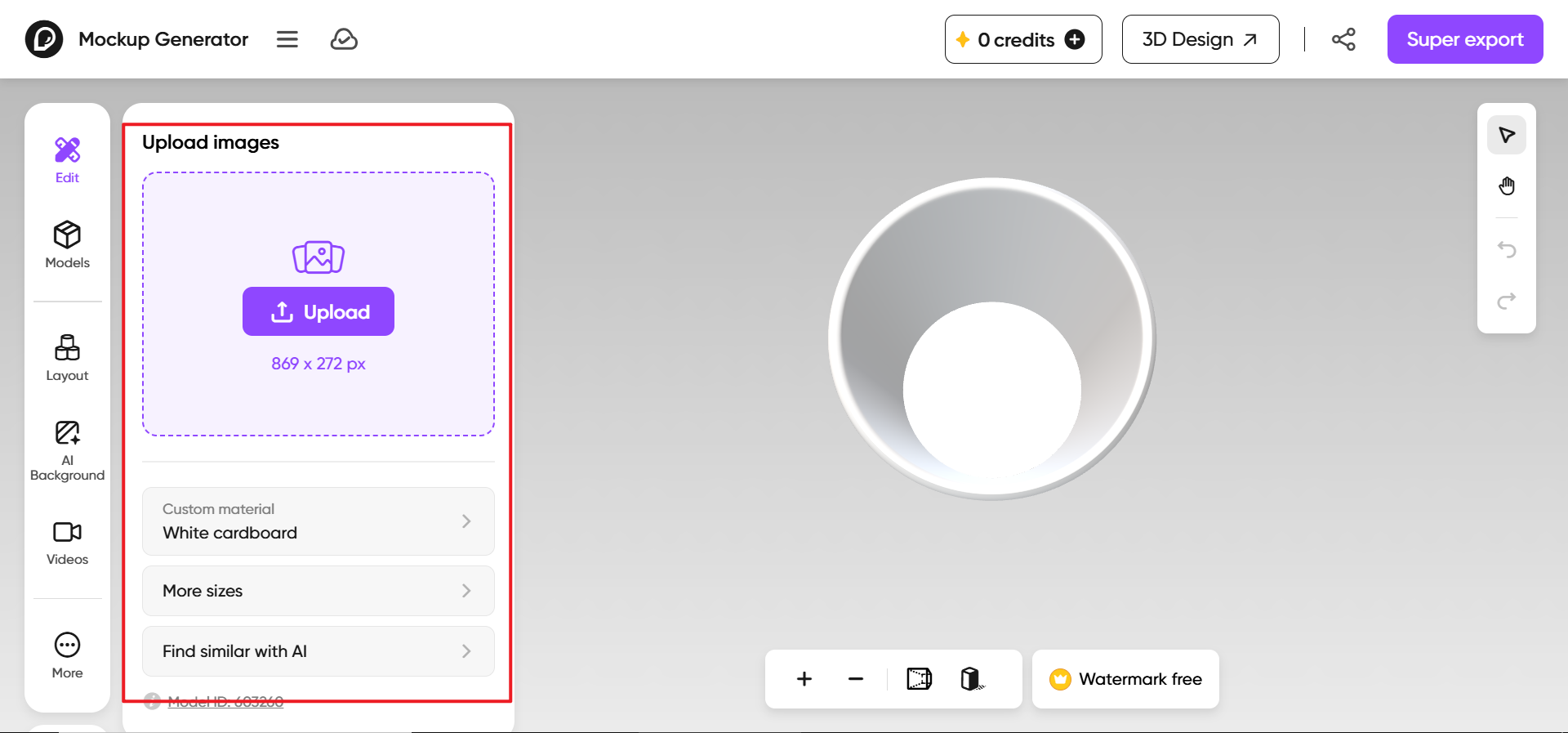 Upload and apply your design