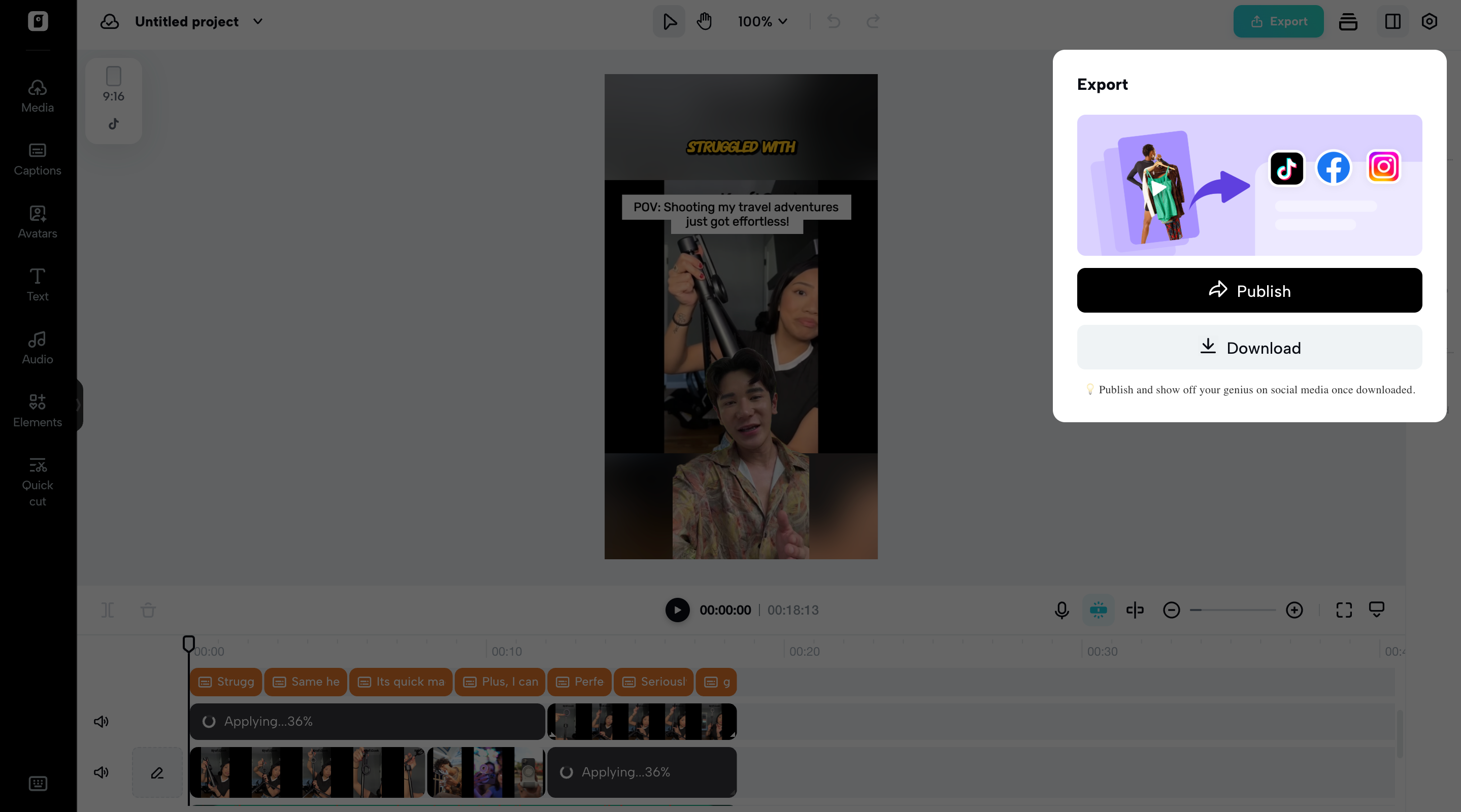 Export your video