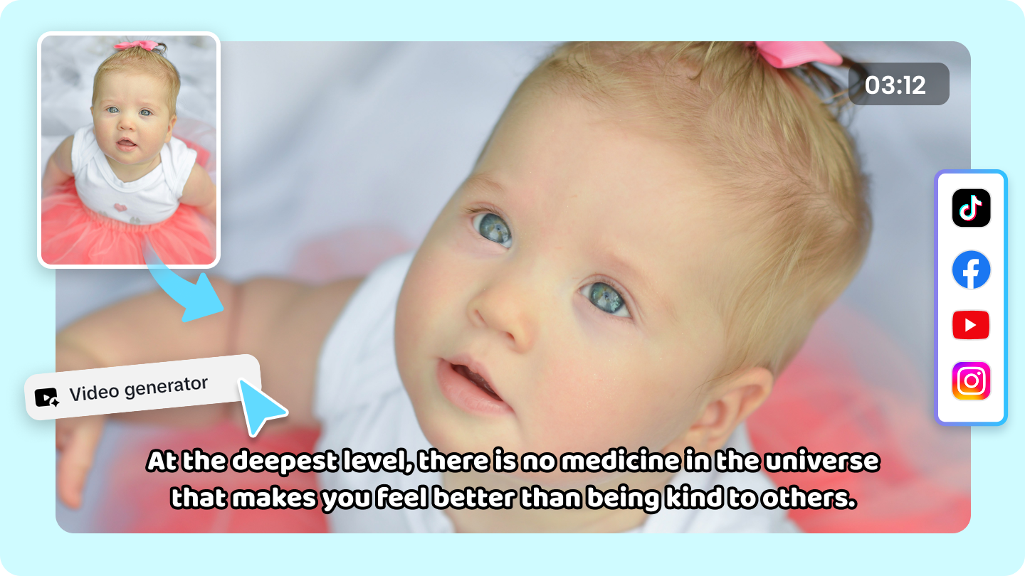 talking baby picture sa video