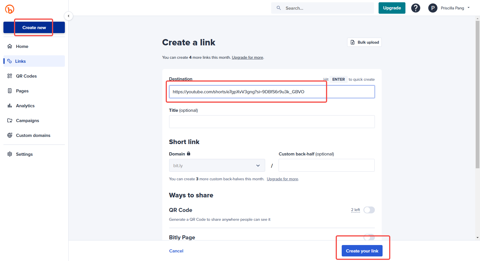 Embed the link on site  (Take Twitter as an example)