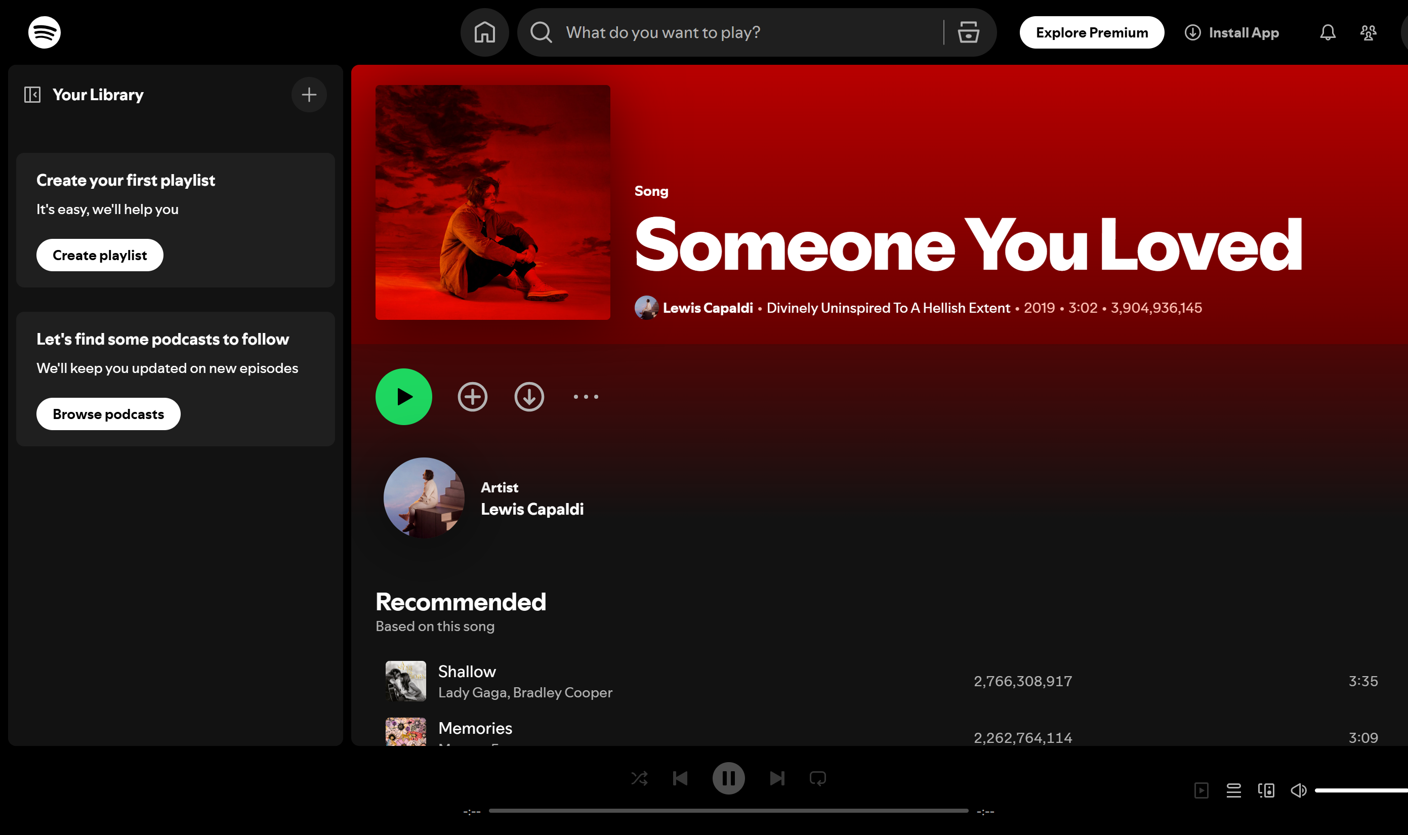 Spotify上播放的前100首歌曲：你愛的人