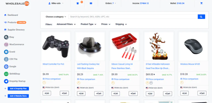 Wholesale2B dropshipping for Shopify