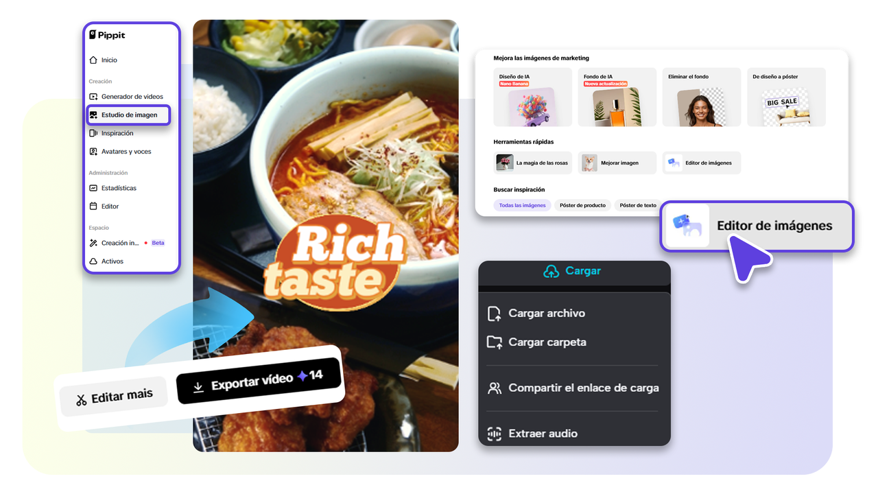 Regístrate en Pippit y accede al editor para mejorar capturas.