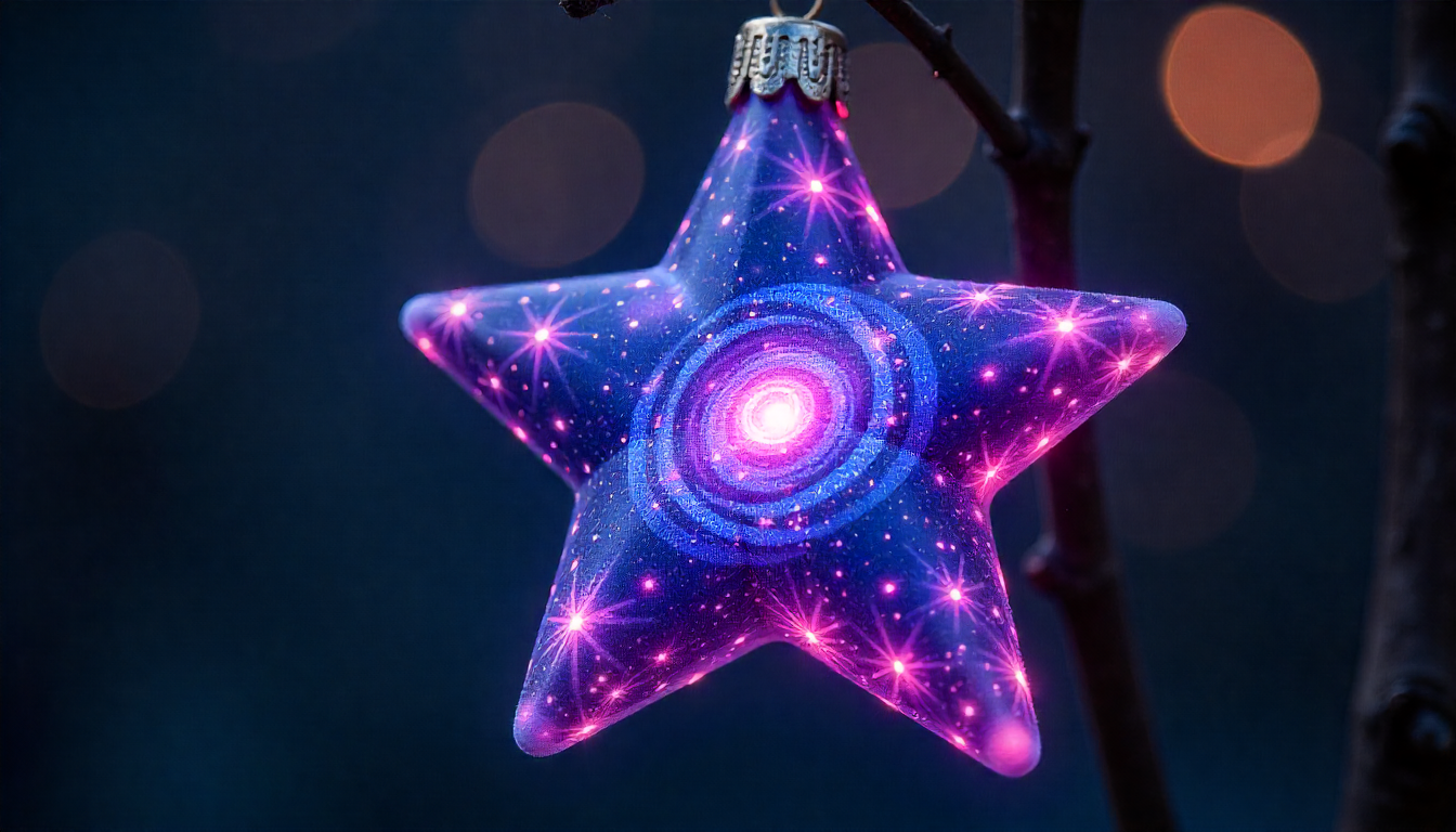 Star-shaped galaxy ornament