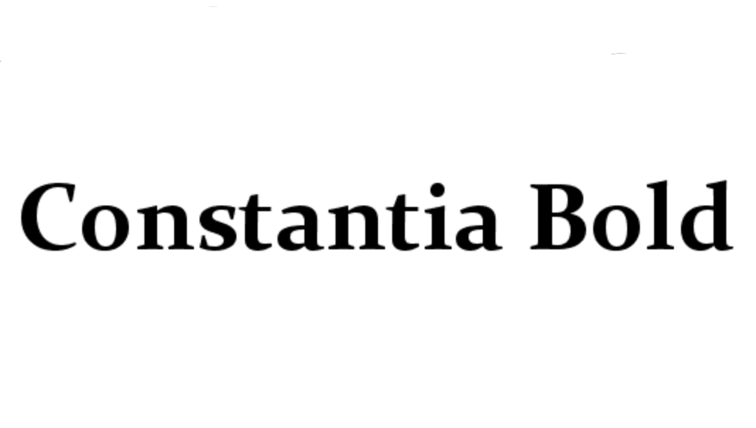 Constantia bold font sample for video titles
