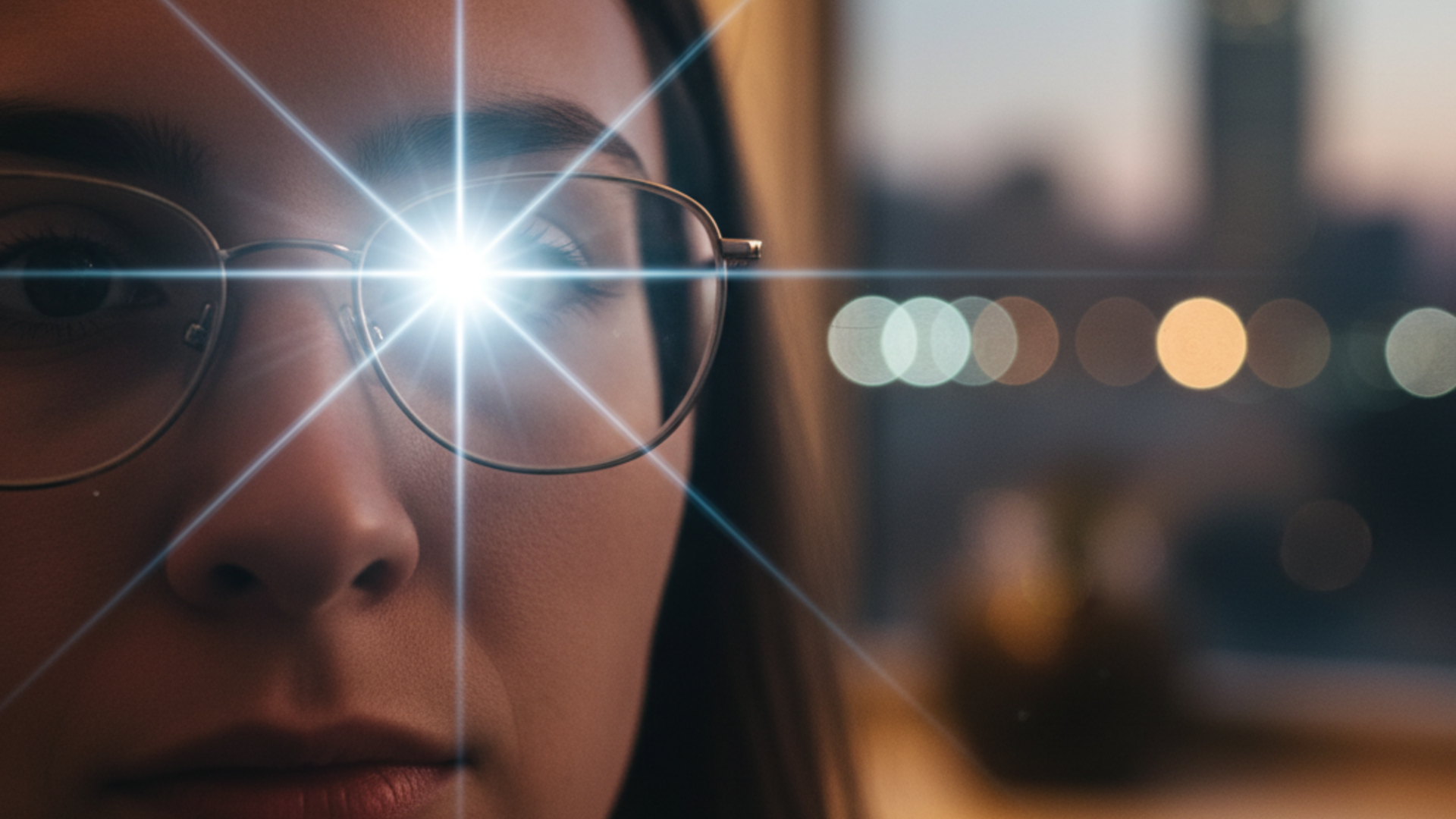 Reflection on eye-glasses