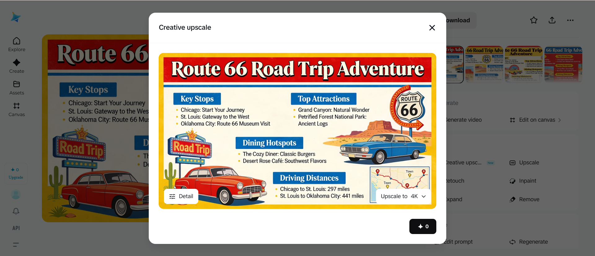 창의적인 업스케일