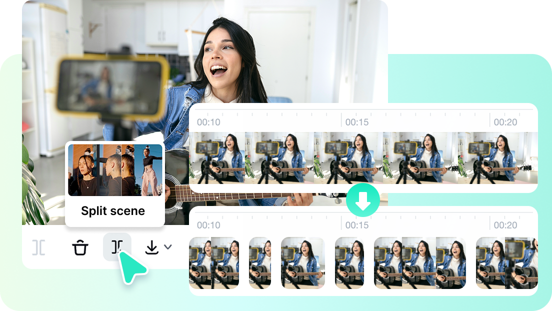 Cut, crop, and resize videos using AI 