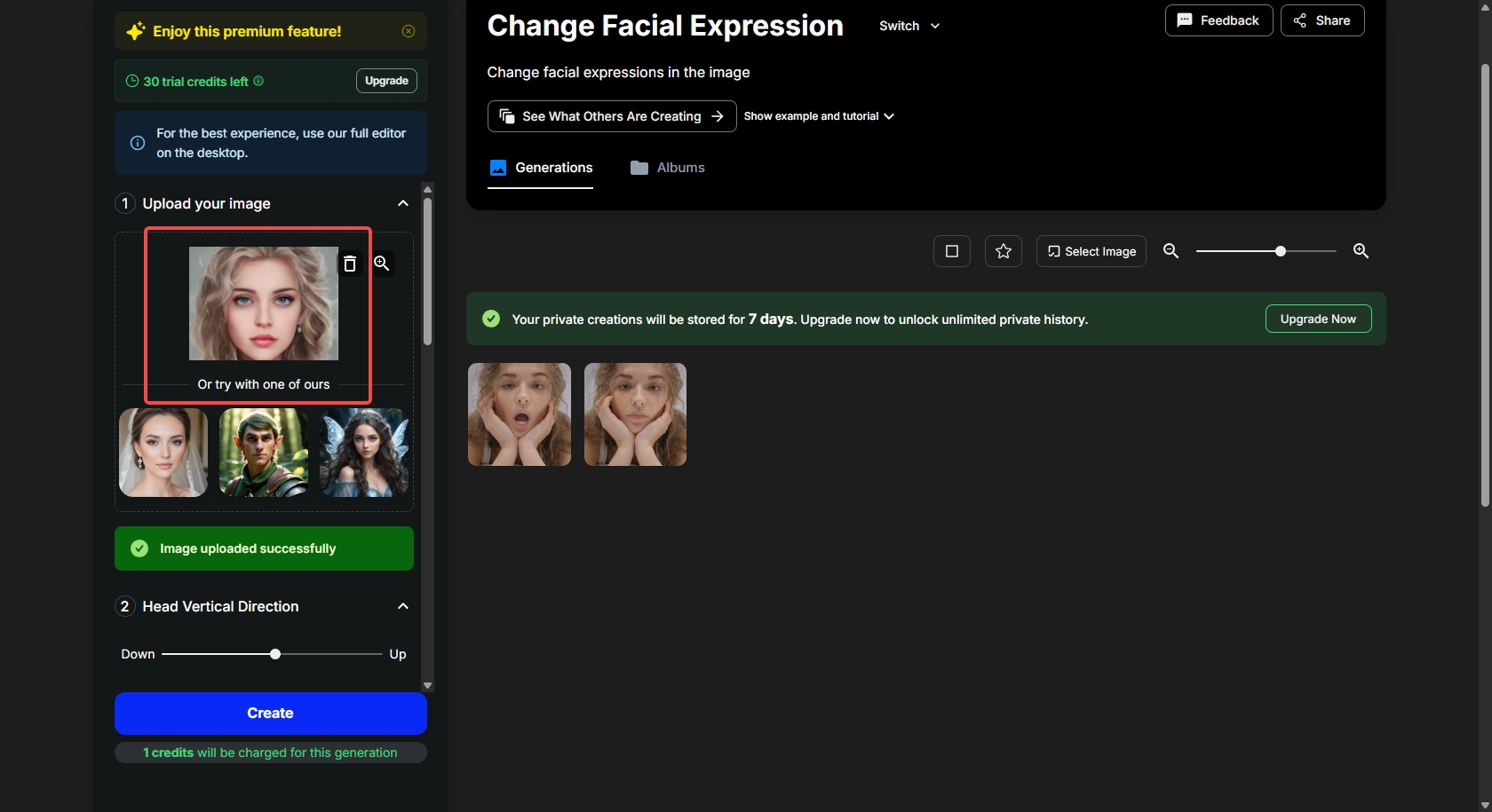 Envie sua foto para o OpenArt