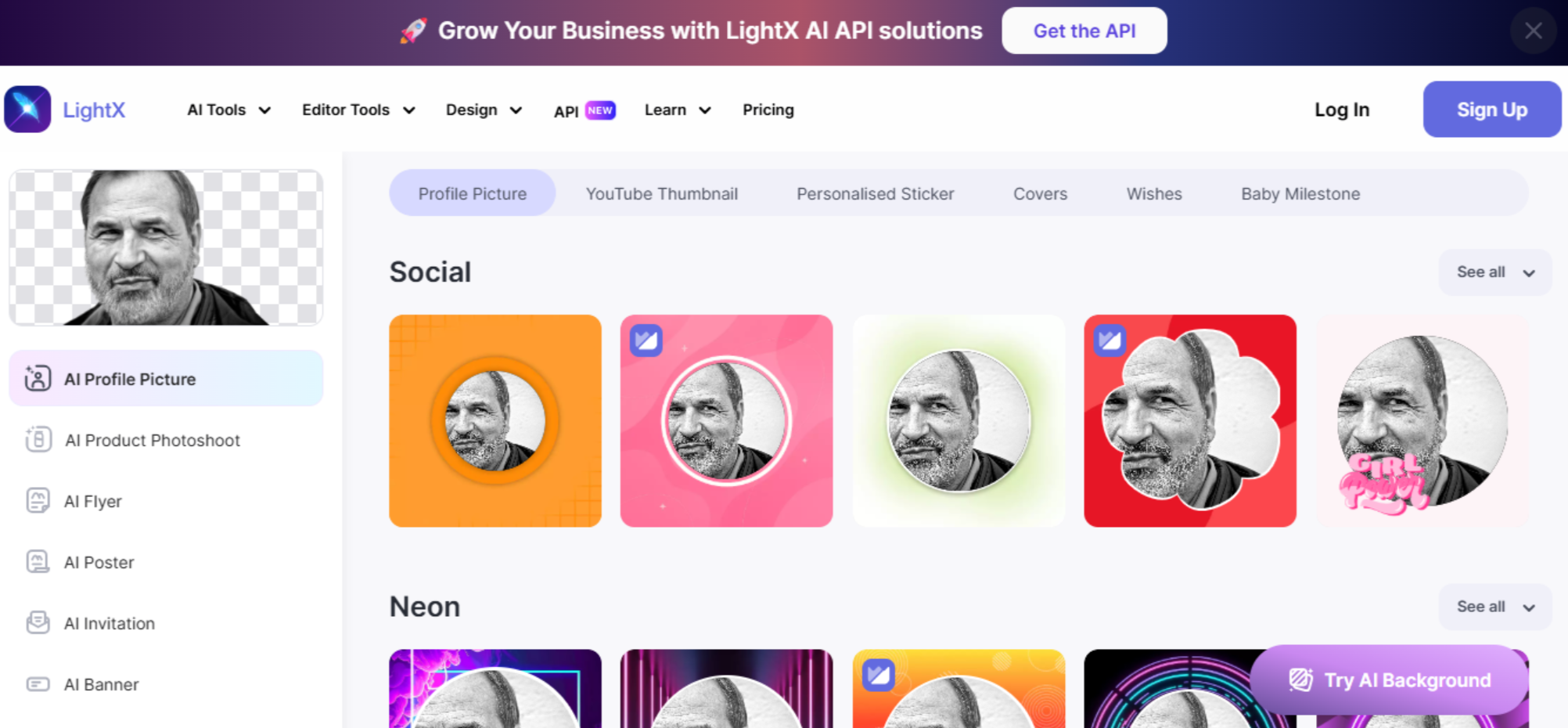 LightX - удобный инструмент для редактирования фото профиля Instagram