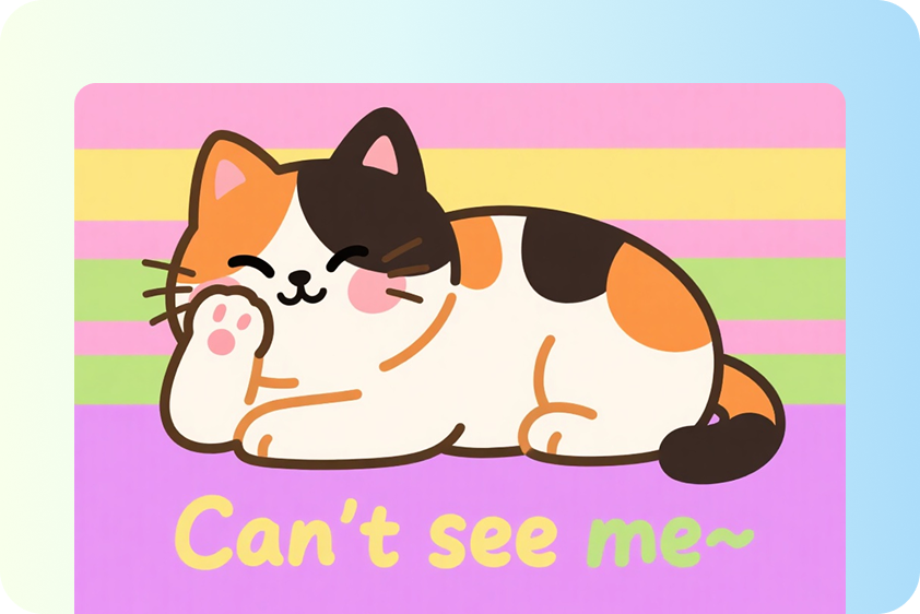 Cat meme for social feeds