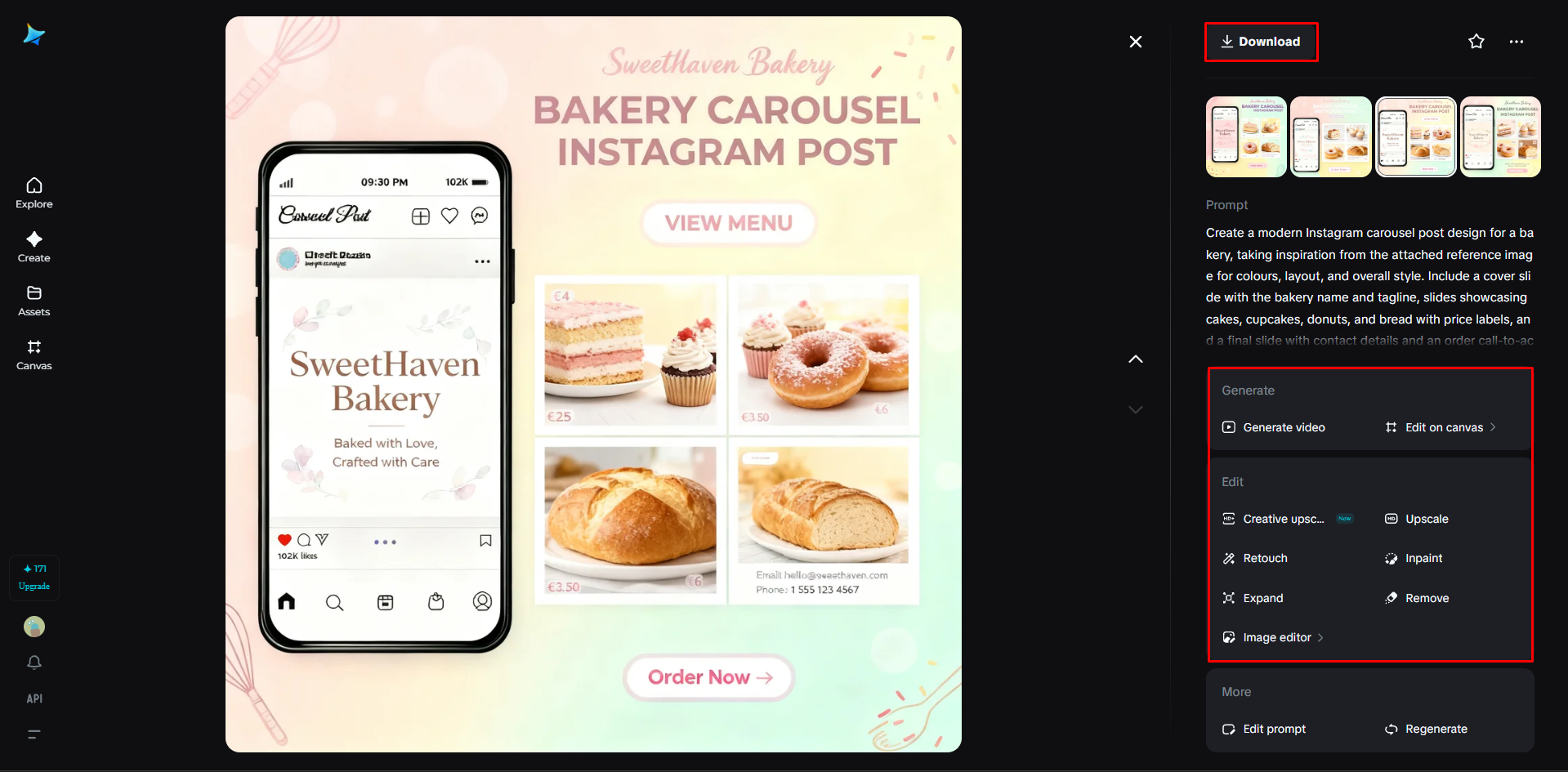 Customize and download the carousel image