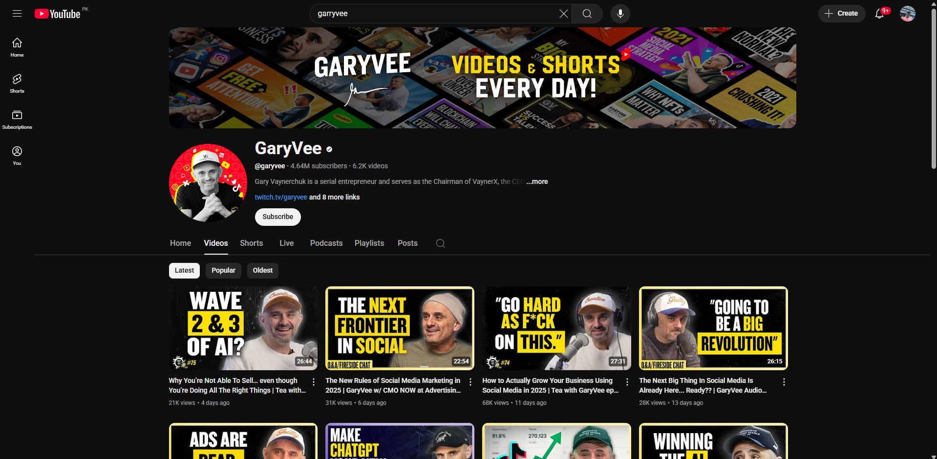 Business channel on YouTube with factual information