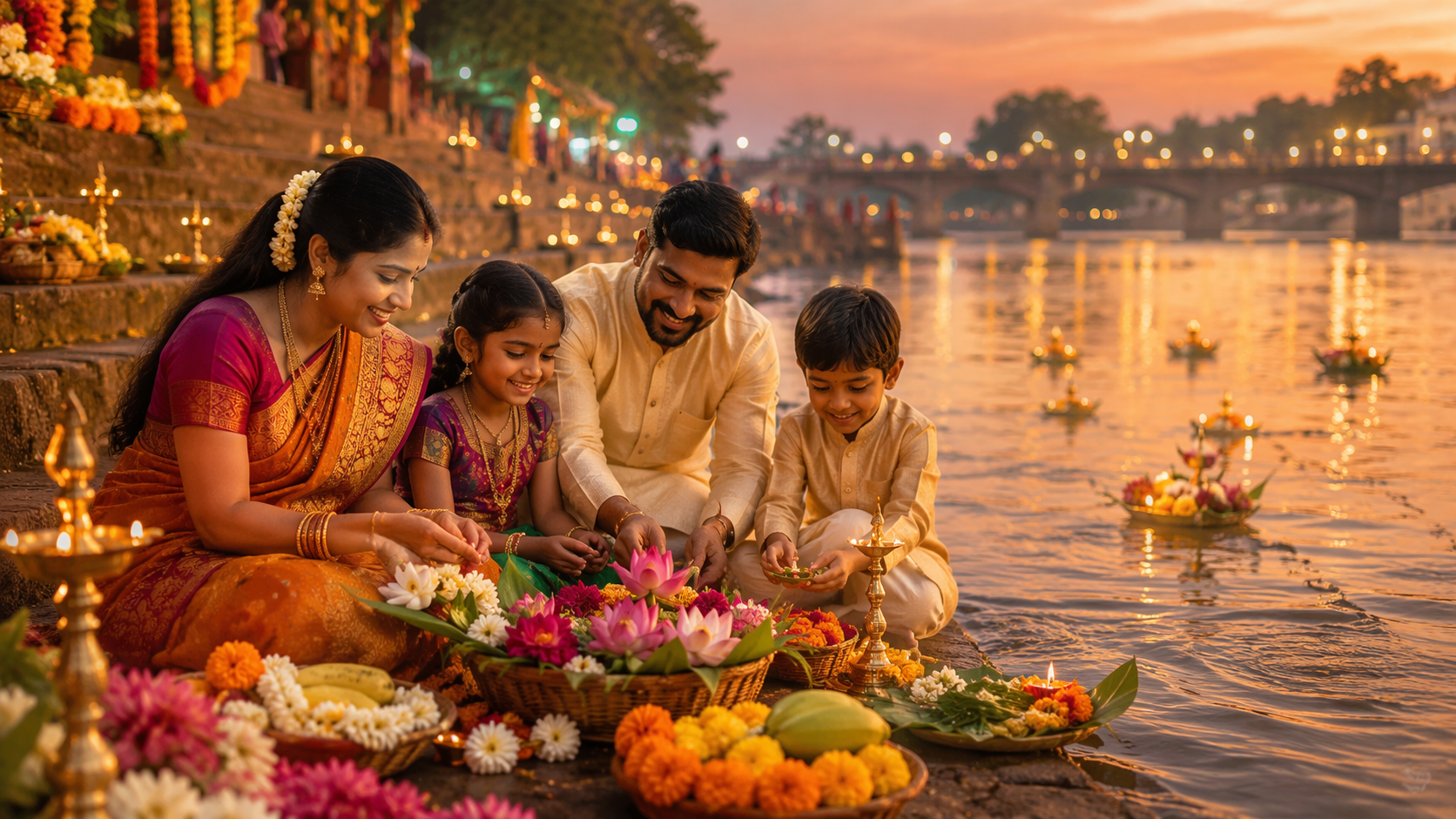 Dreamina Aadi Perukku Wishes Prompts prompt example 3: Warm Monsoon Ritual Scene