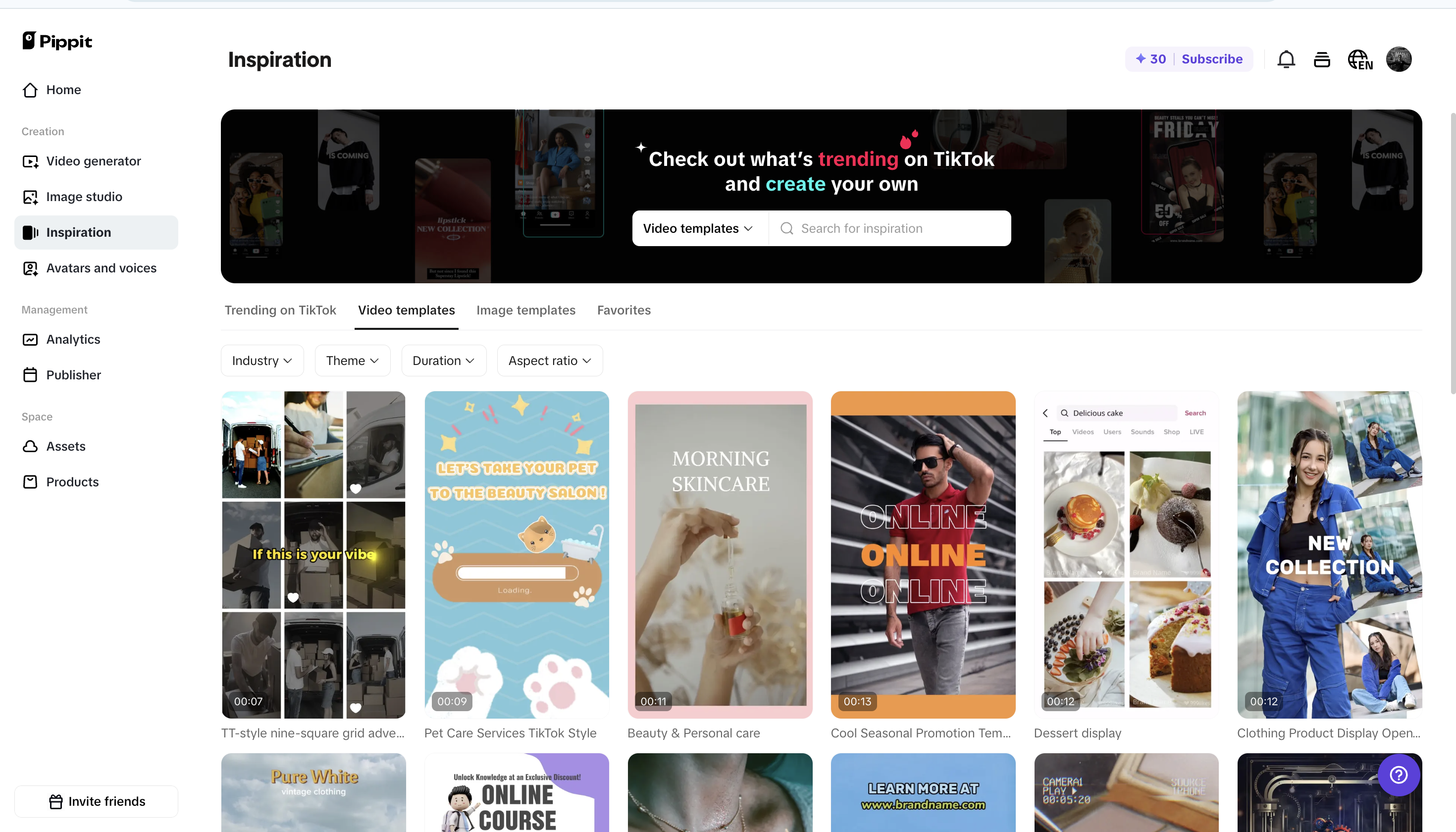 Instagram Reel template presets