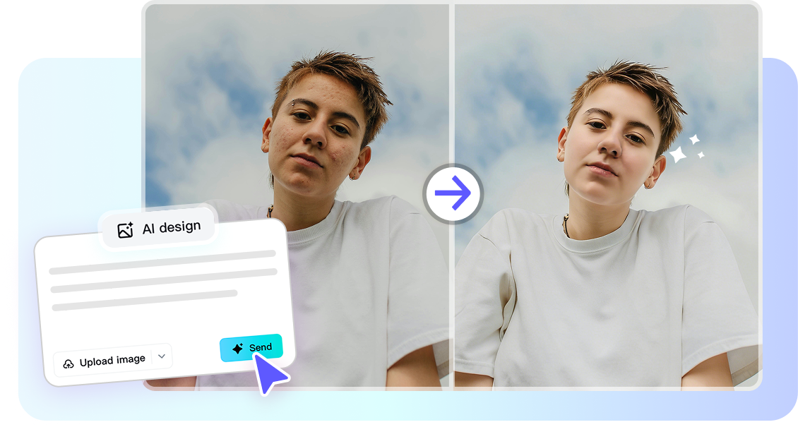 Smooth skin and adjust facial features instantly