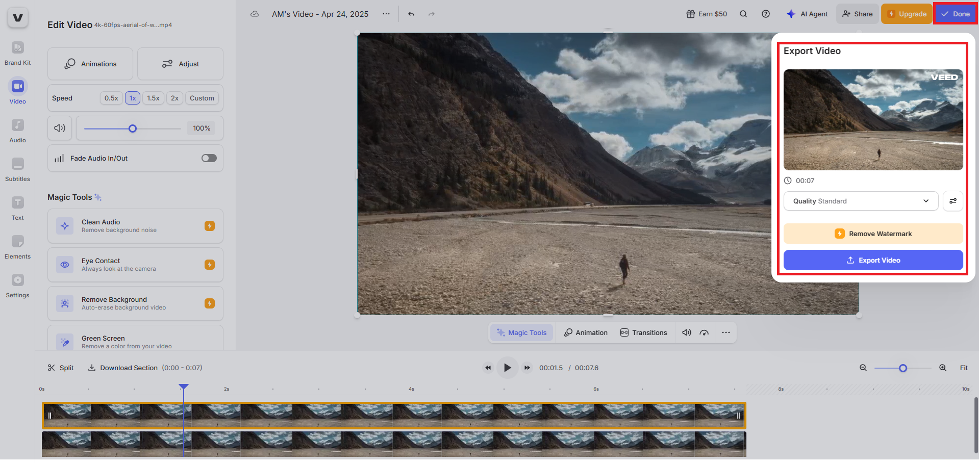 Export your video