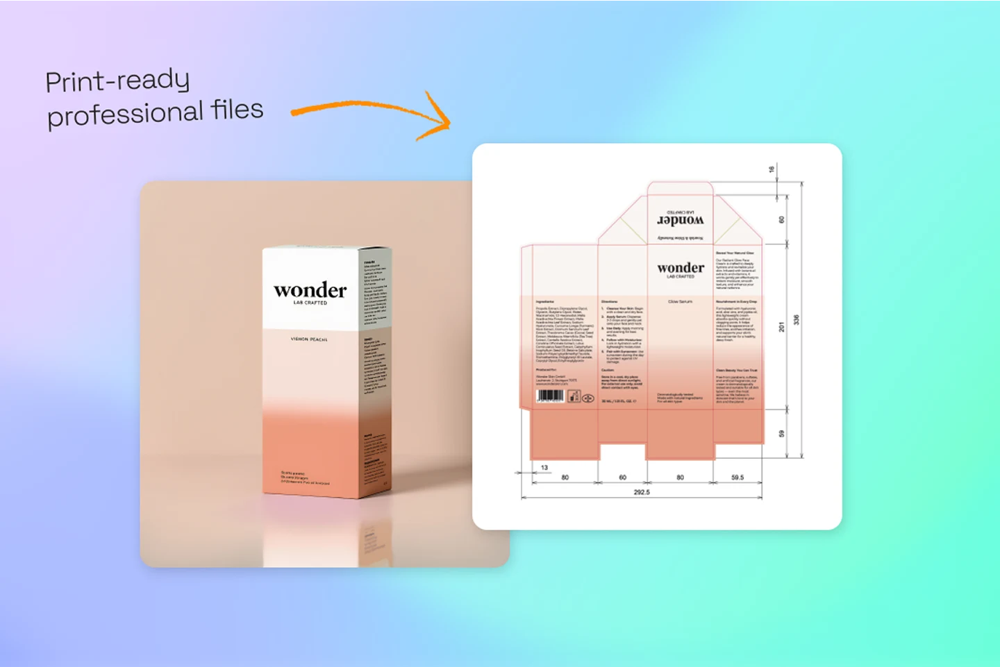 High-resolution packaging design files ready for printing