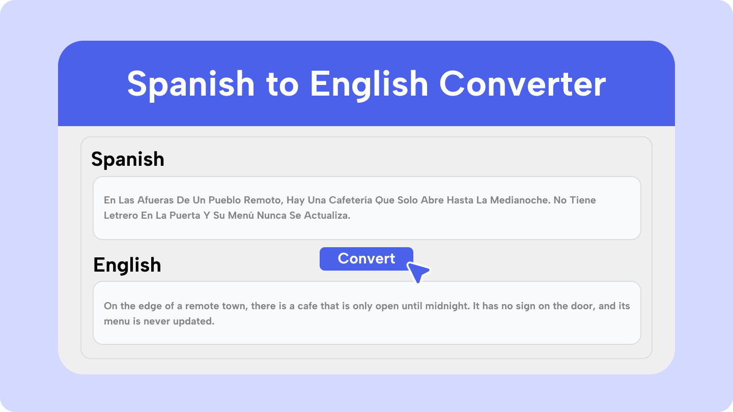 Spanish to english converter