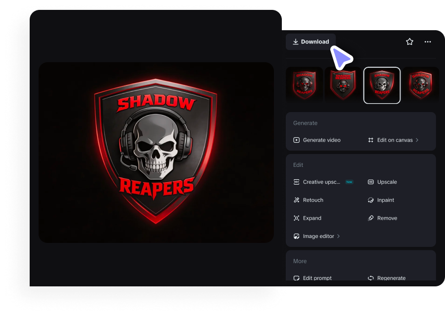 Step 3: Download your logo