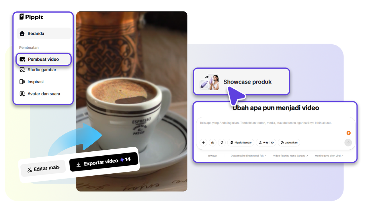 Daftar dan mulai membuat skrip video dengan video AI