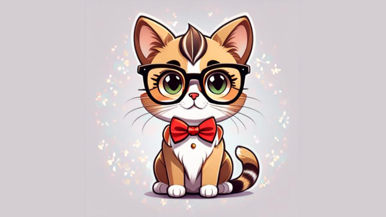 Cute cat chibi character
