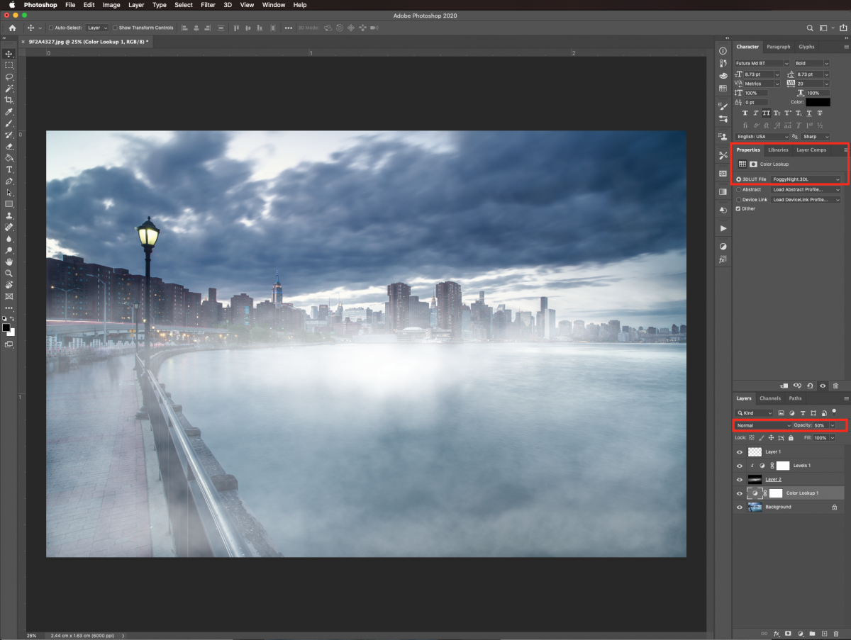 Selectați ceață noapte din opțiuni