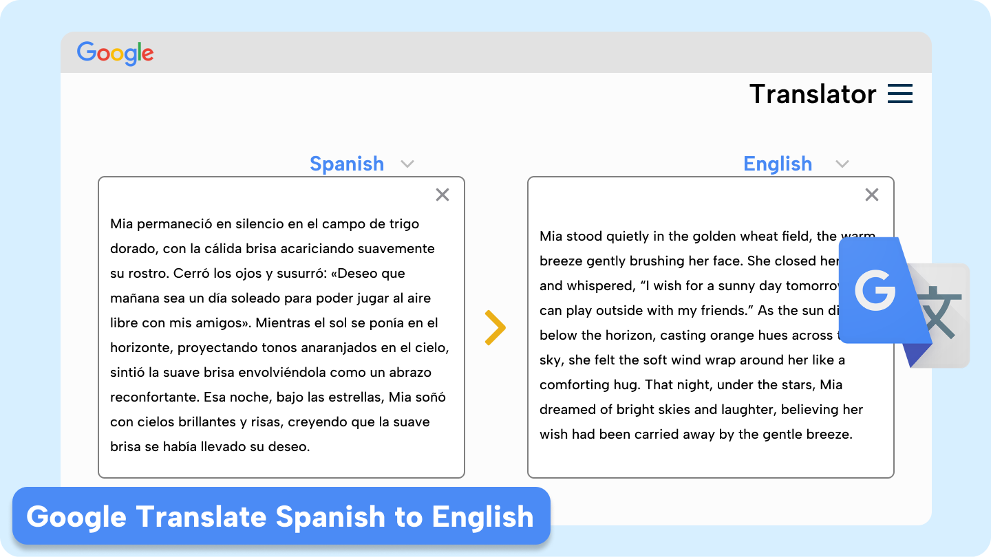 google translate spanish to english