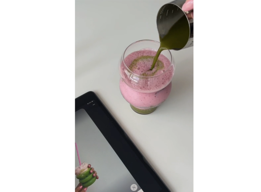 CapCut's Matcha Aesthetic guide video template