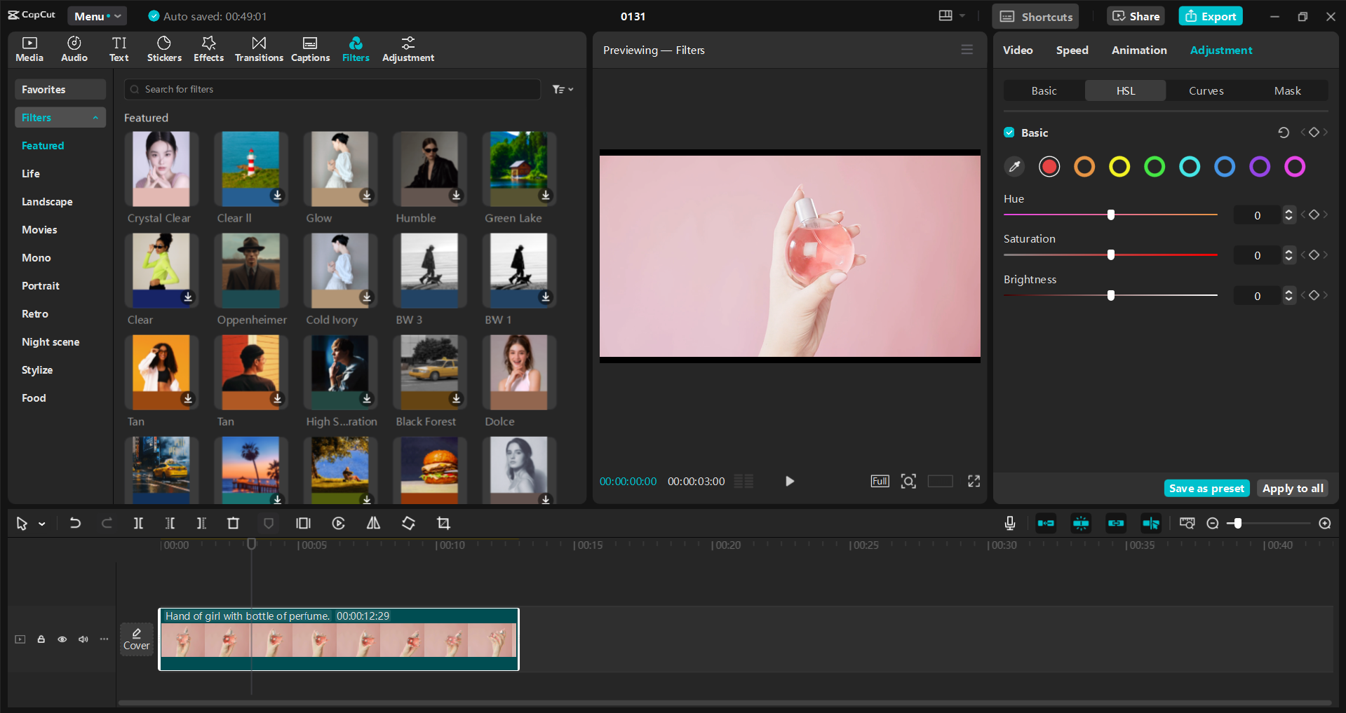 Interface of the CapCut dekstop video editor - a valuable tool to edit video ads for YouTube