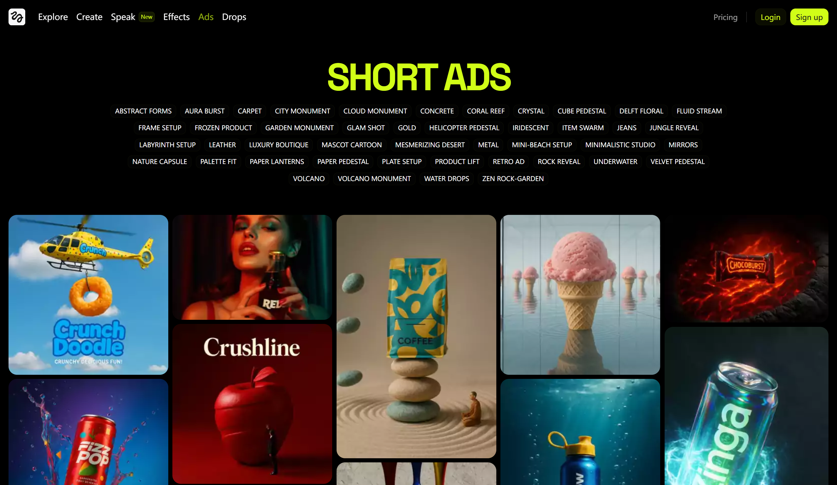 Short ad templates