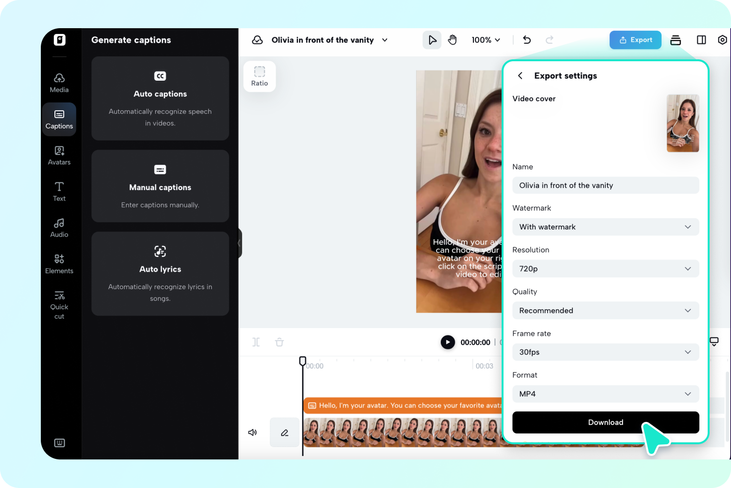 Customize and export