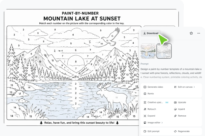 Refine and download your design
